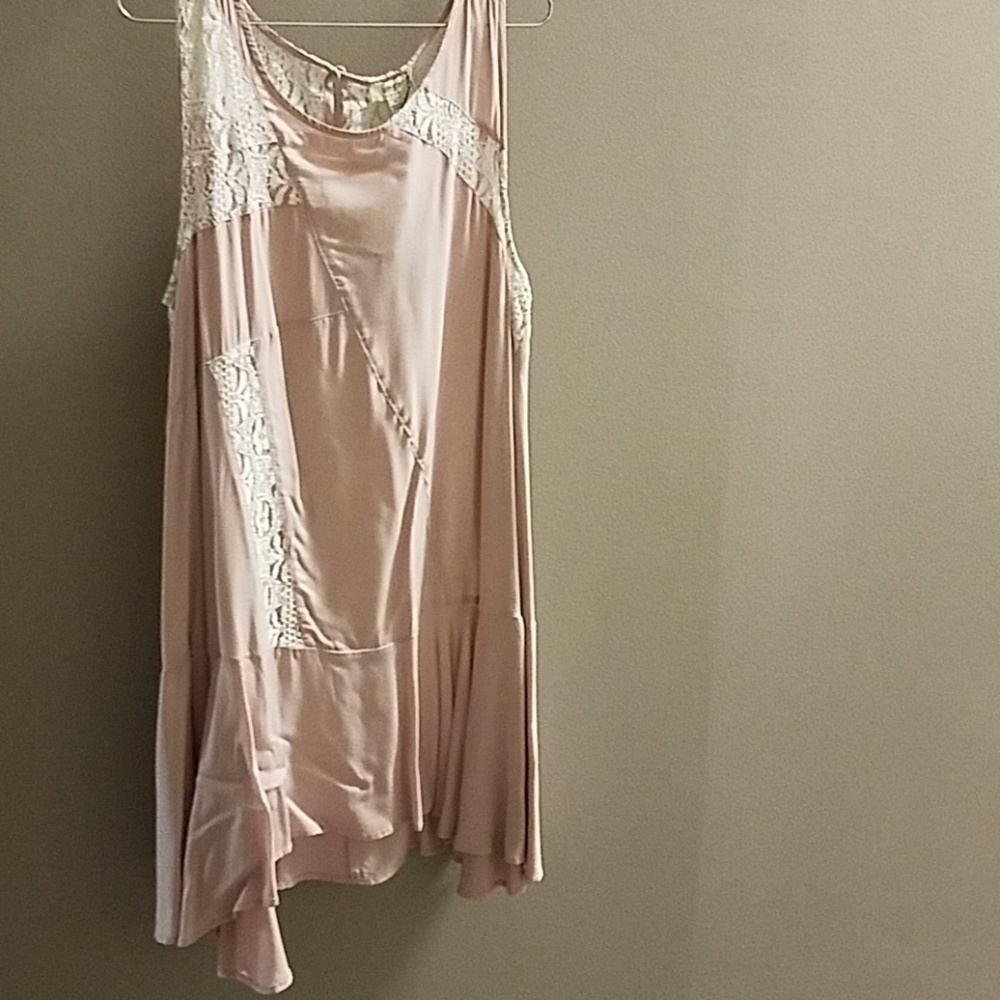 Umgee peach high low bottom dress